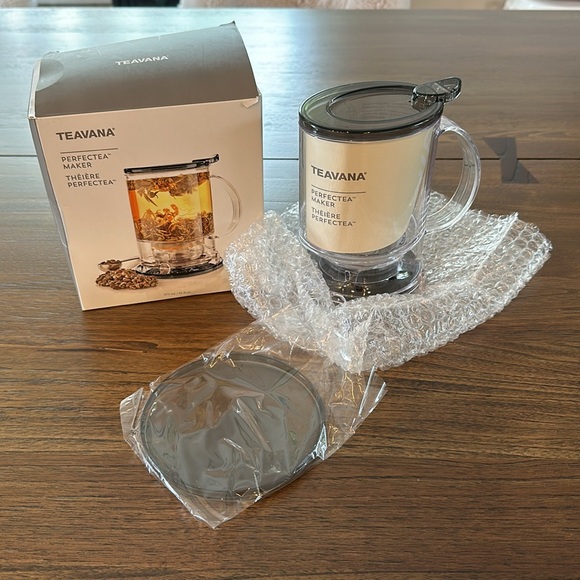 TEAVANA PERFECTEA 16 Ounce Tea Maker - Black Loose tea Strainer Kettle NEW NiB - Picture 10 of 17